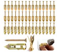 80Pcs Self Drilling Drywall Anchors with Screws, 3 Sizes 40pcs Metal Drywall Anchors and 40Pcs Sheetrock Screws, No Drill Plasterboard Fixings for Plasterboard, Concrete & Masonry