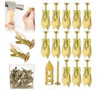 80Pcs Self-Drilling Plasterboard Fixings Kit - 3 Sizes Drywall Anchors with Screws, Hammer-in Wall Anchor Set for No-Drill Mounting on Hollow Walls, Ideal for Mirrors, Shelves, TVs & Curtain Poles