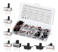 80PCS Spdt Slide Switch Set, Mini Micro Switch 1p2t 2 Position 3 Pin Vertical Panel Mount Toggle Switches, Assortment Kit for Pcb