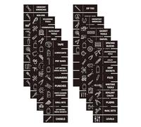 80pcs Toolbox Organization Magnetic Labels, Large Toolbox Drawer Organizer Magnet Stickers, Accessories for All Metal Tool Box Chest Cabinet Easy to Read (Black)