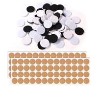 80pcs Undercover for Lav Mic, Sticky Circles Cover 40 White Felt Discs and 40 Black Felt Discs with 80 Sticker Lav Mic Accessories for Hiding Lavalier Microphones and Against Wind Noise
