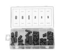 80Pcs Vacuum Hat Plug Assortment Kit, Rubber High Temperature Resistant Leakage Proof Vacuum Caps 5/32in to 3/8in with Storage Box for Automotive HVAC and Engine Testing