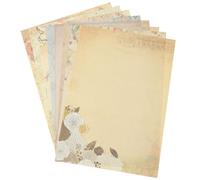 80pcs Vintage Letter Paper for Notes and Crafts, Smooth Writing | Warm Floral Pattern, Tear Resistant Sheet, Simple Elegant Vintage Style, for Graduation Classroom Use Random Style
