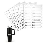 80pcs Waterproof All Purpose Labels, 2 Sizes Bottle Labels Stickers Easy to Stick and Peel Custom Stickers Labels Waterproof Name Labels for Water Bottle & Container No Residue (Stroke Line)