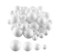 80PCS White Foam Balls Polystyrene Ball Styrofoam Balls Craft Foam Balls Styrofoam Balls for DIY Art Craft Christmas Party Decorations