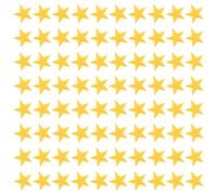 80pcs Yellow Five Pointed Star Iron on Applique Embroidery Patches