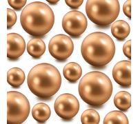 80Pieces Floating NO Hole Pearls and 500 Pieces Water Gel Jelly Beads for Vases,Makeup Beads,Highlight Faux Earth Gold Pearls Beads for Centerpiece Table Home Events Albu 10/14/20mm