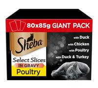 80pk Sheba Select Slices Poultry Collection In Gravy - 80 x 85g Pouches