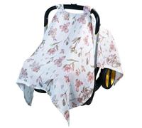 80S 100% Muslin Baby Car Seat Cover - Universal Fit Infant Car Seat Canopy, Breathable & Lightweight Sun, Weather Protection for Boys & Girls