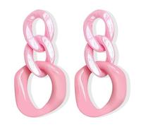 80s 90s Chain Earrings for Women Colorful Acrylic Drop Earrings for Outfit Glow Party Halloween 80s Accessories Jewelry, 0, Acrylic, No Gemstone