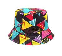 80s 90s Fishing Hat Reversible Hat Unisex - Retro Cassette Graffiti Sun Hat - Vintage Bucket Hat for Carnival Festival Theme Party & Bath Taste Party - Foldable Summer Hat