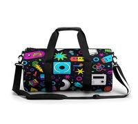 80s 90s Icons Gym Duffel Bag Sports Shoulder Backpack Travel Weekender Handbag for Men Women