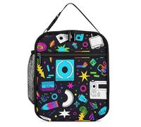 80s 90s Icons Lunch Bag Insulated Bento Box Tote Bags Portable Lunchbag for Women Men Work Picnic