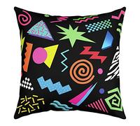 80s 90s Memphis Reversible Throw Pillow Covers Memphis Geometric Pillow Covers Home Decor for Sofa Couch Chair,Retro Fashion Style Square Cushion Covers Set of 1 Abstract Room Decor 18x18 Inch