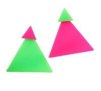80s 90s Neon Earrings for Women Colorful Square Triangle Acrylic Drop Dangle Earrings Retro Geometric Ear Stud for 80s 90s Outfits Neon Accessories Gifts, Acrylic, No Gemstone
