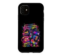 80s 90s Nostalgia Retro Electronics Analog Media Icons Case for iPhone 11