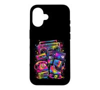 80s 90s Nostalgia Retro Electronics Analog Media Icons Case for iPhone 16