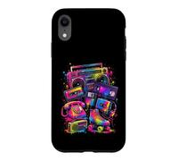 80s 90s Nostalgia Retro Electronics Analog Media Icons Case for iPhone XR