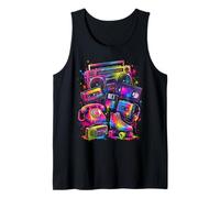 80s 90s Nostalgia Retro Electronics Analog Media Icons Tank Top