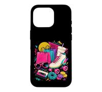 80s 90s Nostalgia Roller Skate Shopping Bags Fashion Trends Case for iPhone 16 Pro