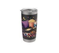 80s 90s Nostalgia Video Cassette Popcorn Remote Sleepover Stainless Steel Insulated Tumbler