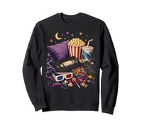 80s 90s Nostalgia Video Cassette Popcorn Remote Sleepover Sweatshirt