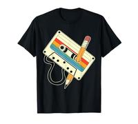 80s 90s Retro Music Mixtape Cassette Tape Pencil Nostalgia T-Shirt