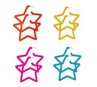 80s 90s Retro Neon Disco Party Lightning Drop Earrings Set Colorful Star Round Heart Tape Thunder Flash Lightning Cassette Acrylic Dangle Earrings for Women, Acrylic, No Gemstone