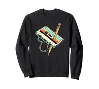 80s 90s Retro Party Costume Nostalgia Cassette Sweatshirt