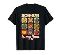 80s 90s Teacher Shirt Second Grade is My Jam Retro Apple T-Shirt