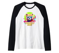 80s 90s Totally Rad Retro Vintage Red Panda Lover Raglan Baseball Tee