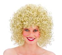 80s Adults Curly Permed Afro Wig Disco Groovy Fancy Dress Costume Accessory