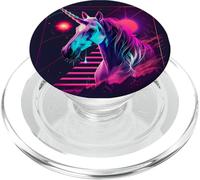 80s Art Unicorn Digital Art Horse PopSockets PopGrip for MagSafe