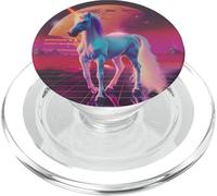 80s Art Unicorn Digital Art Horse PopSockets PopGrip for MagSafe