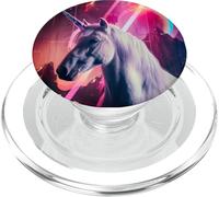 80s Art Unicorn Digital Art Horse PopSockets PopGrip for MagSafe
