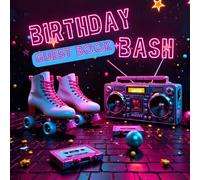 80s Birthday Bash Guest Book: Retro 80s Neon -Themed Party Keepsake with Sign-In Pages, Memory Notes & Gift Log for Fun 1980s Themed Celebrations