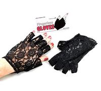 80's Black Lace Fingerless Gloves Madonna Ladies 1980's Fancy Dress Hen Nights