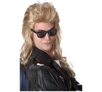 80s Blonde Rock Mullet Wig, Blonde, One size