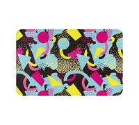 80s Blots Dots Bath Mats Non-Slip Bathroom Floor Mat Shower Mat Floor Entrance Doormat Outside Doormats 80x49cm