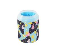 80s Blue Gorilla Stars Reusable Mud Paw Clean Station with Silicone Brush Soft Pets Bathing Brush for Dogs Cats