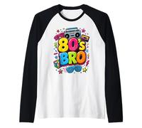 80's Bro Retro Cassette 1980s Party Costume 80's Music Lover Raglan Baseball Tee