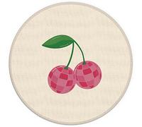 80's Cherry Disco Ball Pink Preppy Small Mouse Pad 7.9x7.9 Inches,Washable Round Cloth Mousepad for Office Laptop Computer,Non-Slip Rubber Base Mouse Pads for Wireless Mouse,Gifts for Teen Girls