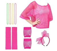 80s costumes for girls, 80s girl outfits - 1980s costume outfit for women | Prom necklace headband gloves set, prom dress up for accessories