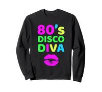 80s Disco Diva Tee Mouth of Kiss Retro Vintage Tee Women Sweatshirt