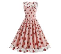 80s Fancy Dress for Women Audrey Hepburn 1950s Dress Lace Floral Elegant Cocktail Party Dress A Line Sleeveless Retro Dresses Swing Flowy Tea Dress Vintage Rockabilly 50s 60s Dance Gown