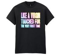 80s Fancy Dress Funky Party T-Shirt, Like A Virgin, Mens Womens Unisex Fit Tee