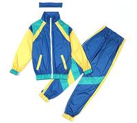 80S Fancy Dress Kids Girls Boys Tracksuit Kids Retro Sport Shell Suit Boys Girls Stylish Street Hip Hop Costumes Children'S Retro Fashion Outfit Fancy Dress Costumes For 1980S 1990S Party Christmas
