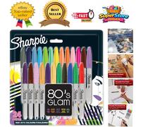 80s Glam Permanent Markers - 24 Fine Point Colours for Creative Expression