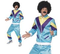 Large 80's Shell Suit Costume - costume suit 80s shell mens fancy dress fashion scouser adult outfit height tracksuit 1980s