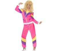 Smiffy's Adult Women's 80's Height Of Fashion Shell Suit Costume, Jacket And - - costume 80s shell suit dress fancy ladies height fashion womens